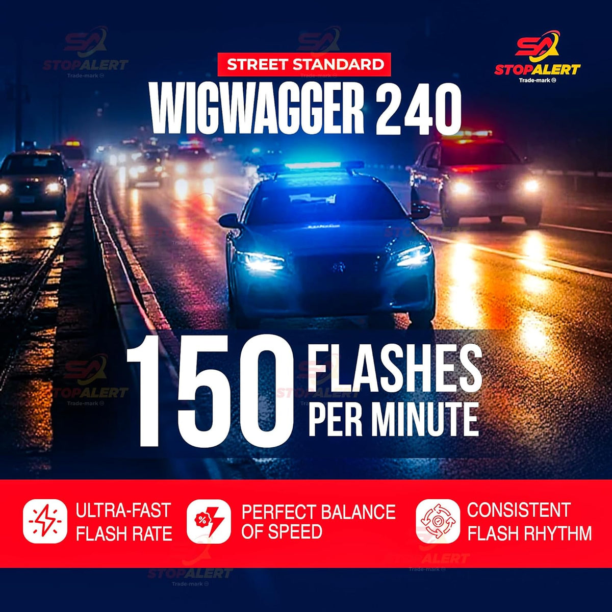 Headlight Wig Wagger 240 Flasher Relay - 12V For All Vehicle