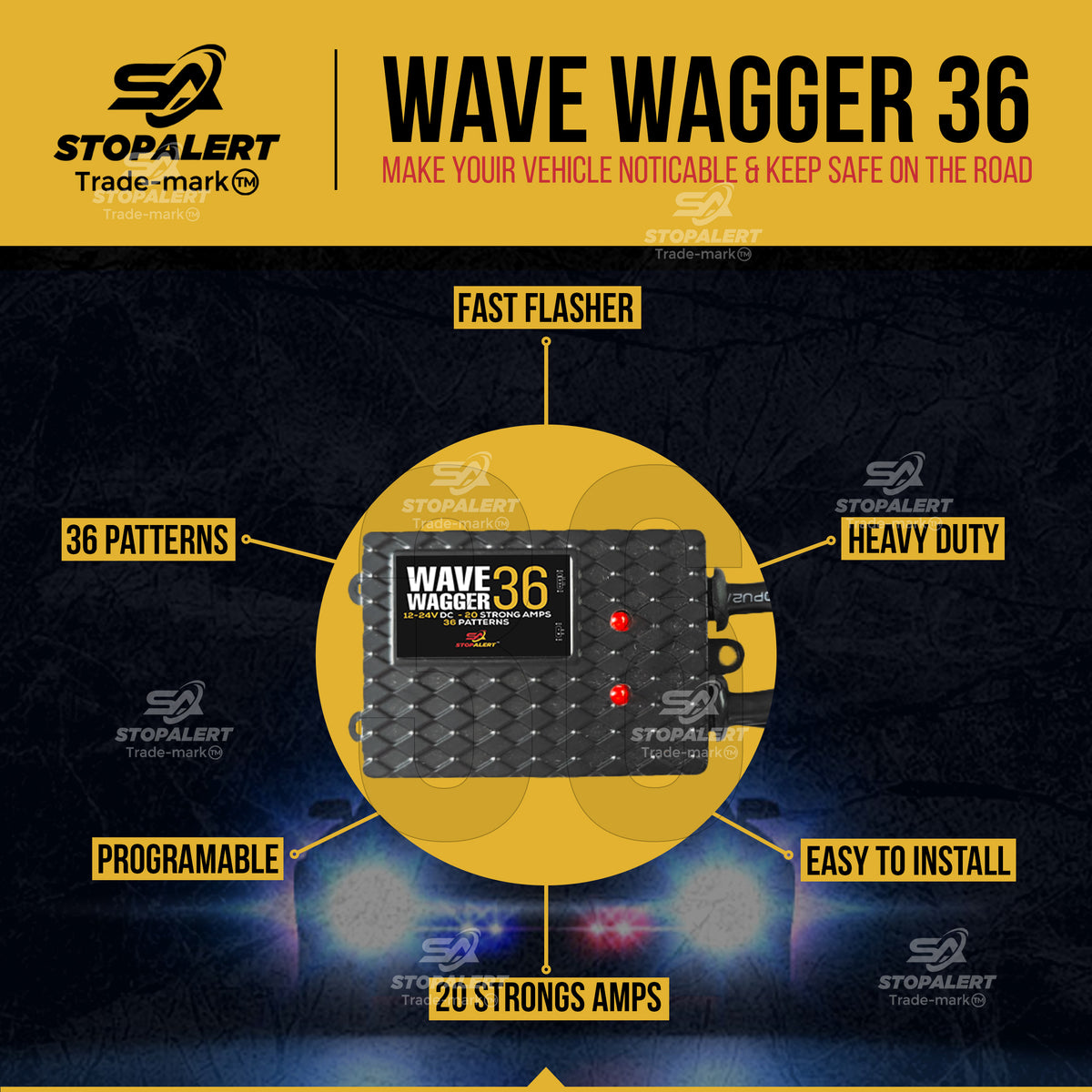STOP-ALERT Wave Wager 36 - WigWager Waterproof