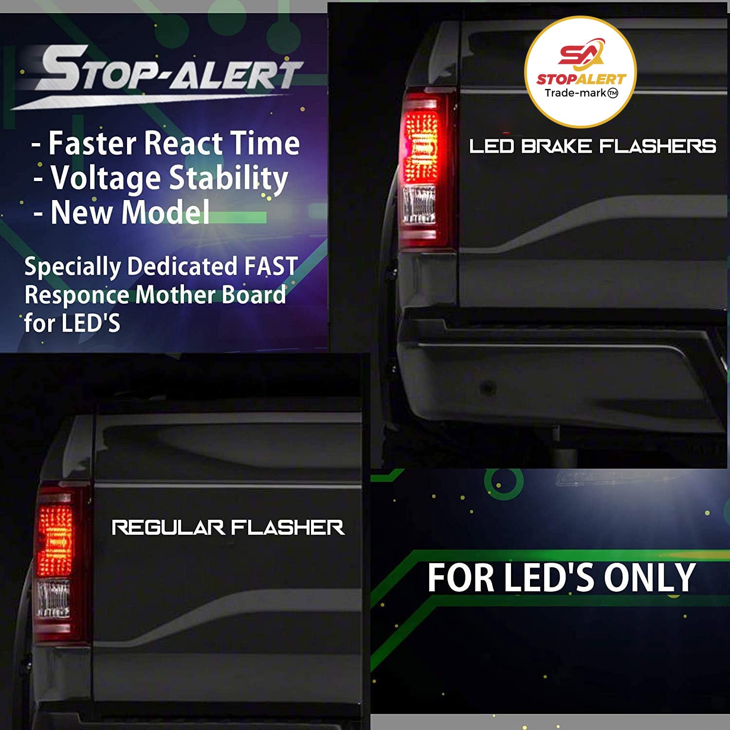 XP-60X Universal Brake Light Flasher with Pre-programmed Patterns